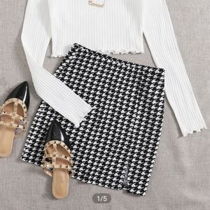 Black and white skirt